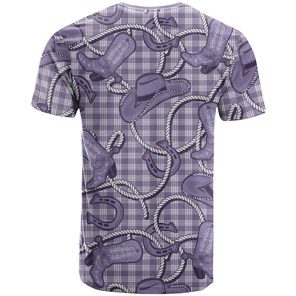 Purple Hawaii Palaka Cowboy T Shirt Hawaiian Paniolo Festival Spirit LT19 - Polynesian Pride