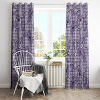 Purple Hawaii Palaka Cowboy Window Curtain Hawaiian Paniolo Festival Spirit LT19 - Polynesian Pride