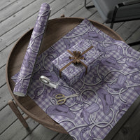 Purple Hawaii Palaka Cowboy Wrapping Paper Hawaiian Paniolo Festival Spirit LT19 - Polynesian Pride