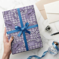Purple Hawaii Palaka Cowboy Wrapping Paper Hawaiian Paniolo Festival Spirit LT19 - Polynesian Pride