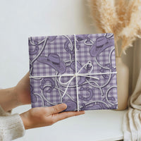 Purple Hawaii Palaka Cowboy Wrapping Paper Hawaiian Paniolo Festival Spirit LT19 - Polynesian Pride