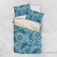Blue Hawaii Palaka Cowboy Bedding Set Hawaiian Paniolo Festival Spirit LT19 US Twin 172cm x 218cm Blue - Polynesian Pride