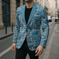 Blue Hawaii Palaka Cowboy Blazer Hawaiian Paniolo Festival Spirit LT19 - Polynesian Pride