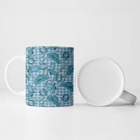 Blue Hawaii Palaka Cowboy Ceramic Mug Hawaiian Paniolo Festival Spirit LT19 - Polynesian Pride