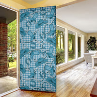 Blue Hawaii Palaka Cowboy Door Cover Hawaiian Paniolo Festival Spirit LT19 - Polynesian Pride