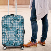 Blue Hawaii Palaka Cowboy Luggage Cover Hawaiian Paniolo Festival Spirit LT19 Blue - Polynesian Pride