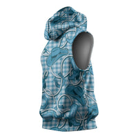 Blue Hawaii Palaka Cowboy Sleeveless Hoodie Hawaiian Paniolo Festival Spirit LT19 - Polynesian Pride