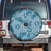 Blue Hawaii Palaka Cowboy Spare Tire Cover Hawaiian Paniolo Festival Spirit LT19 Blue - Polynesian Pride
