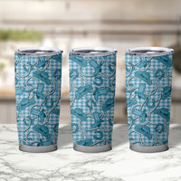 Blue Hawaii Palaka Cowboy Tumbler Cup Hawaiian Paniolo Festival Spirit LT19 - Polynesian Pride