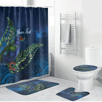 New Zealand Takahe Personalised Bathroom Set Silver Fern Galaxy Polynesian Pattern LT22 Bathroom Set (4 pcs) Blue - Polynesian Pride