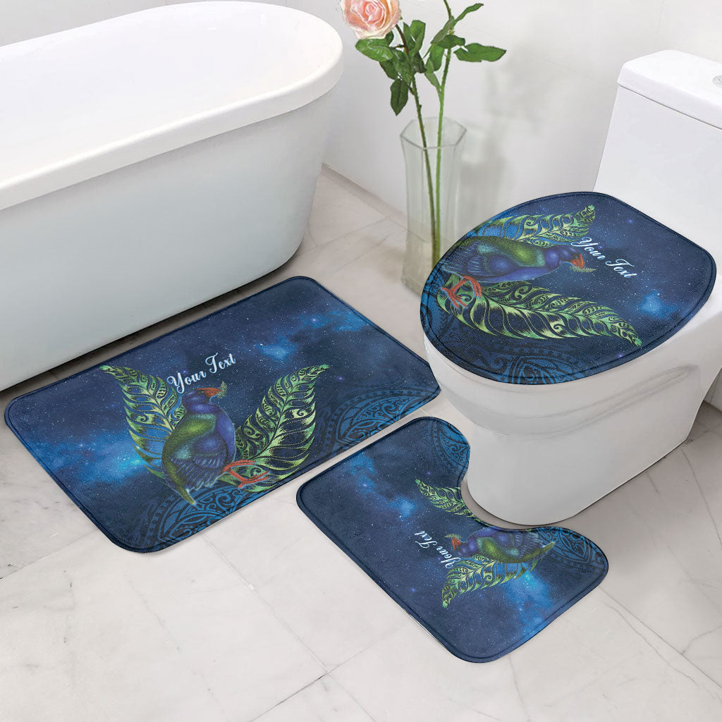 New Zealand Takahe Personalised Bathroom Set Silver Fern Galaxy Polynesian Pattern LT22 - Polynesian Pride