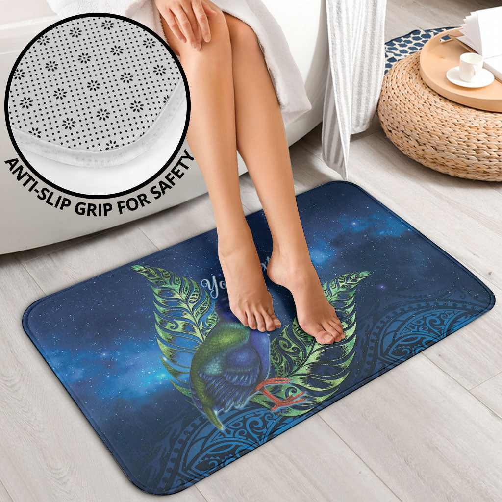 New Zealand Takahe Personalised Bathroom Set Silver Fern Galaxy Polynesian Pattern LT22 - Polynesian Pride