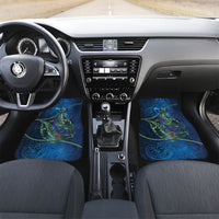 New Zealand Takahe Personalised Car Mats Silver Fern Galaxy Polynesian Pattern