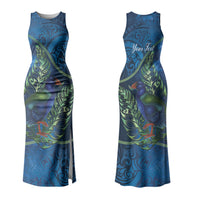 New Zealand Takahe Personalised Couples Matching Tank Maxi Dress and Hawaiian Shirt Silver Fern Galaxy Polynesian Pattern LT22 - Polynesian Pride
