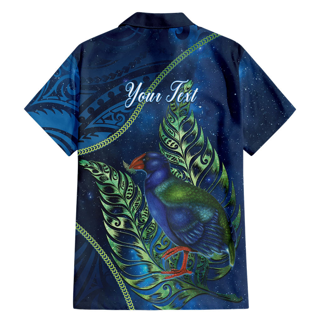 New Zealand Takahe Personalised Family Matching Summer Maxi Dress and Hawaiian Shirt Silver Fern Galaxy Polynesian Pattern LT22 - Polynesian Pride