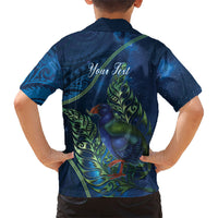 New Zealand Takahe Personalised Family Matching Tank Maxi Dress and Hawaiian Shirt Silver Fern Galaxy Polynesian Pattern LT22 - Polynesian Pride