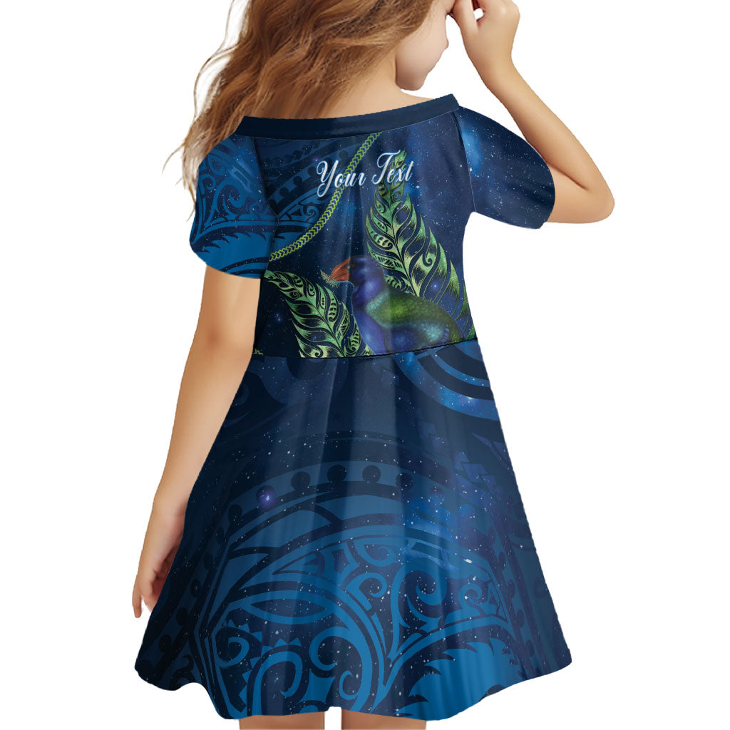 New Zealand Takahe Personalised Family Matching Tank Maxi Dress and Hawaiian Shirt Silver Fern Galaxy Polynesian Pattern LT22 - Polynesian Pride