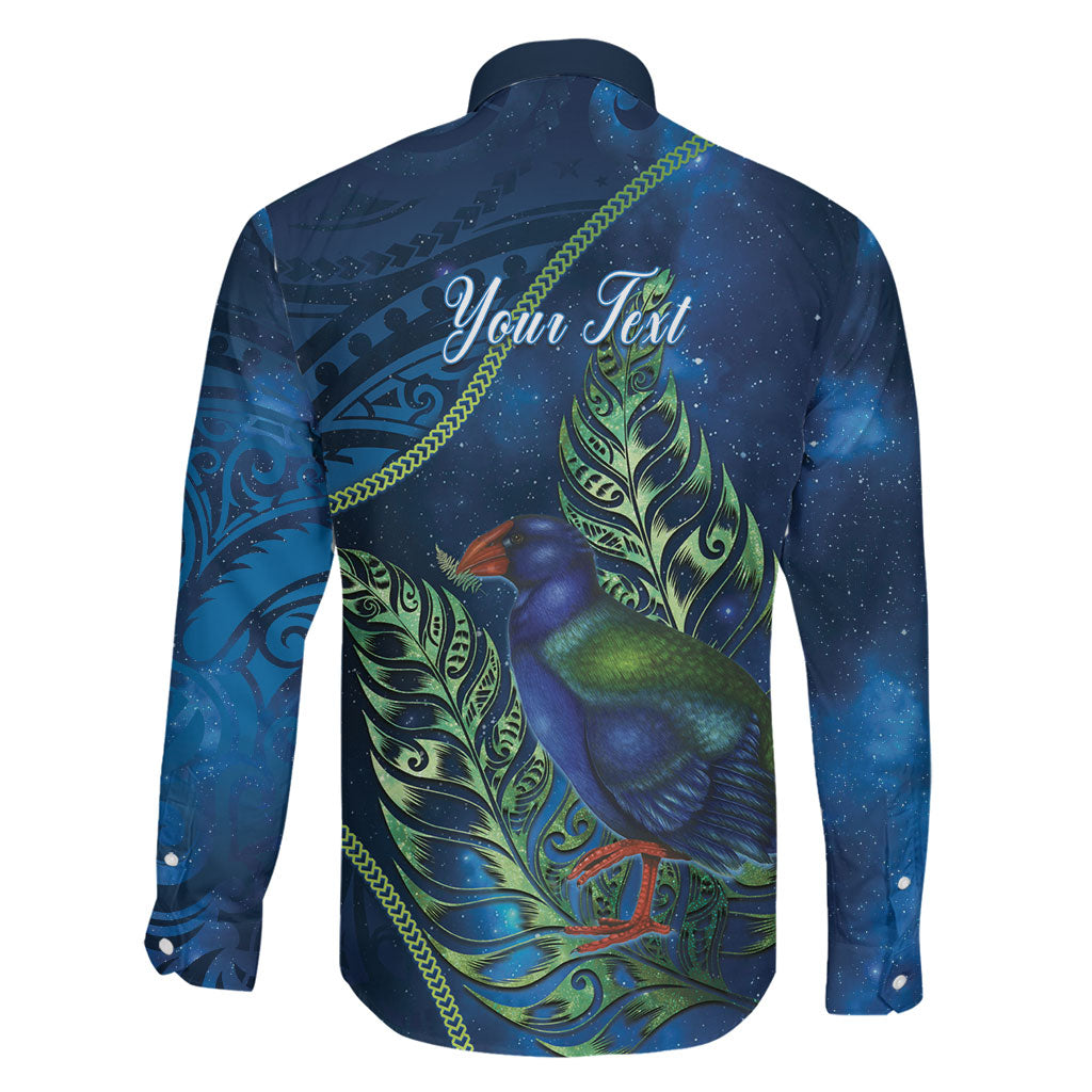 New Zealand Takahe Personalised Family Matching Tank Maxi Dress and Hawaiian Shirt Silver Fern Galaxy Polynesian Pattern LT22 - Polynesian Pride
