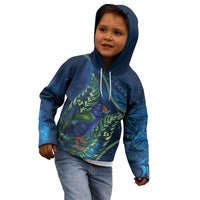 New Zealand Takahe Personalised Kid Hoodie Silver Fern Galaxy Polynesian Pattern LT22 - Polynesian Pride