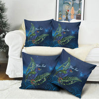 New Zealand Takahe Personalised Pillow Cover Silver Fern Galaxy Polynesian Pattern
