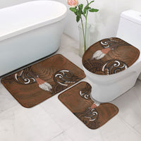 New Zealand Taiaha Bathroom Set Maori Weapon Silver Fern Maori Pattern