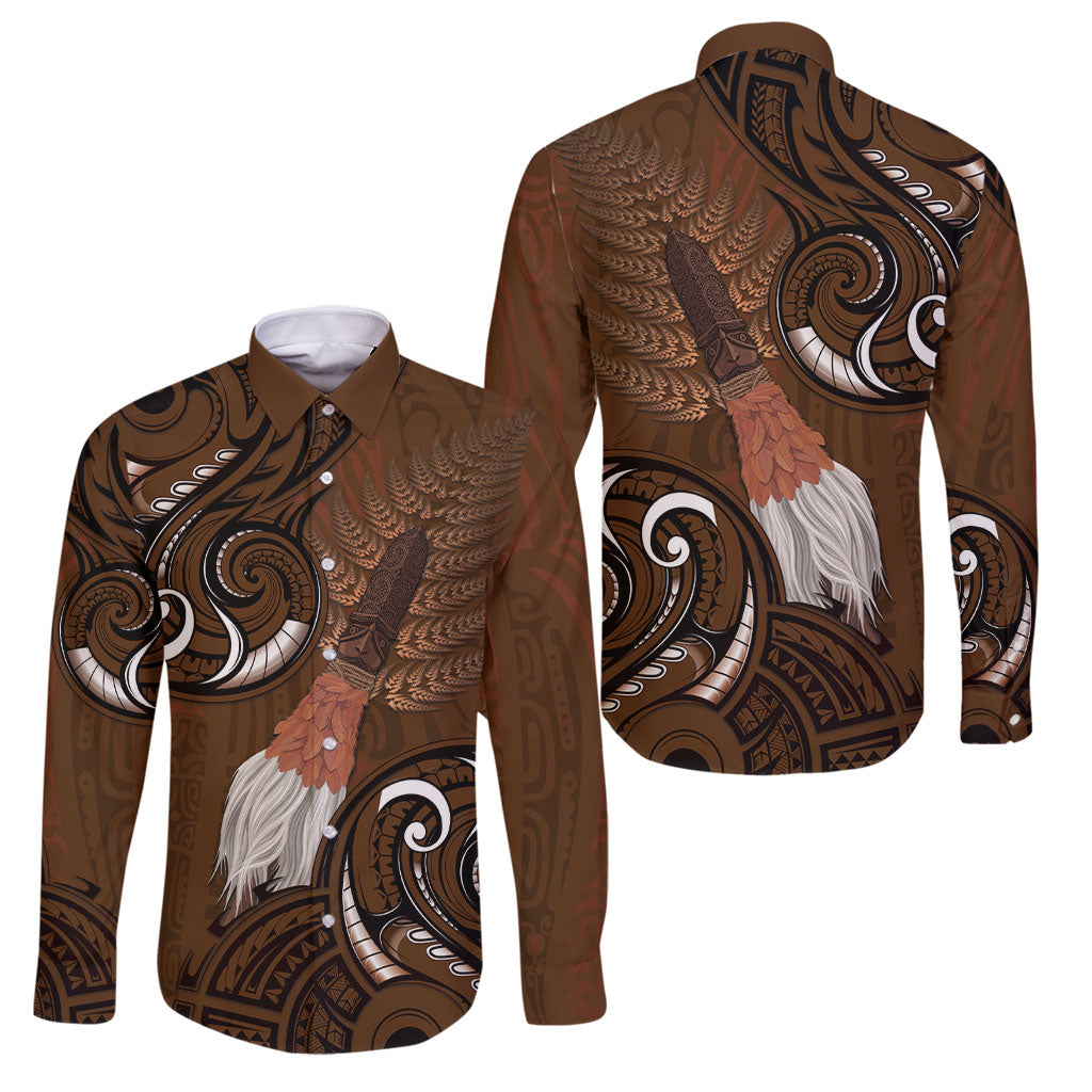New Zealand Taiaha Family Matching Tank Maxi Dress and Hawaiian Shirt Maori Weapon Silver Fern Maori Pattern