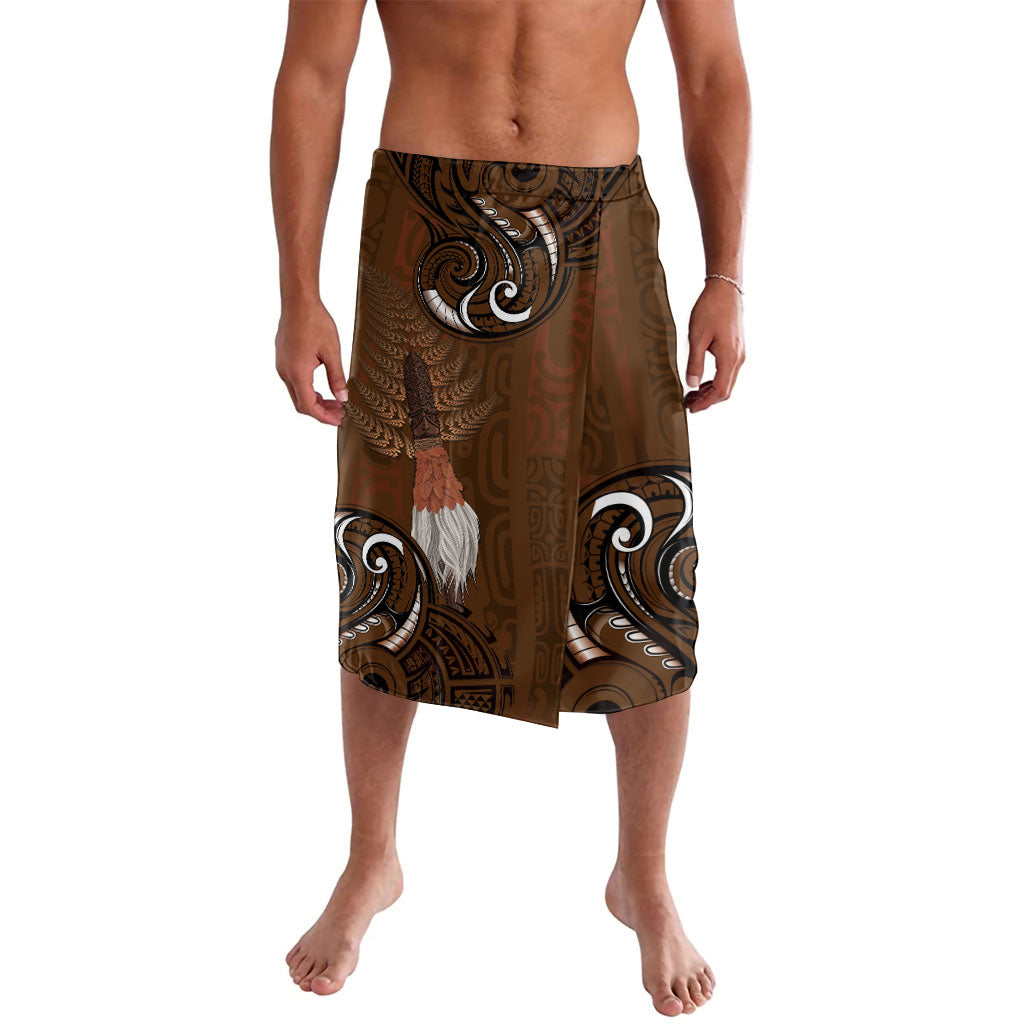 New Zealand Taiaha Lavalava Maori Weapon Silver Fern Maori Pattern LT22 Brown - Polynesian Pride