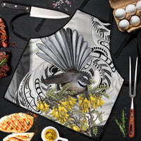 New Zealand Fantail Bird Apron Maori Piwakawaka Kowhai Maori Pattern