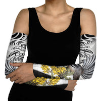 New Zealand Fantail Bird Arm Sleeves Maori Piwakawaka Kowhai Maori Pattern