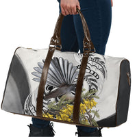 New Zealand Fantail Bird Travel Bag Maori Piwakawaka Kowhai Maori Pattern