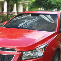 New Zealand Weka Personalised Auto Sun Shade Aotearoa Hen Silver Fern Maori Pattern LT22 - Polynesian Pride