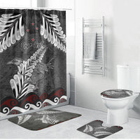 New Zealand Weka Personalised Bathroom Set Aotearoa Hen Silver Fern Maori Pattern