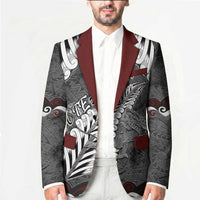 New Zealand Weka Personalised Blazer Aotearoa Hen Silver Fern Maori Pattern