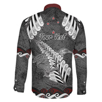 New Zealand Weka Personalised Family Matching Tank Maxi Dress and Hawaiian Shirt Aotearoa Hen Silver Fern Maori Pattern LT22 - Polynesian Pride
