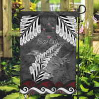 New Zealand Weka Personalised Garden Flag Aotearoa Hen Silver Fern Maori Pattern