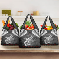 New Zealand Weka Personalised Grocery Bag Aotearoa Hen Silver Fern Maori Pattern
