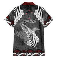New Zealand Weka Personalised Hawaiian Shirt Aotearoa Hen Silver Fern Maori Pattern