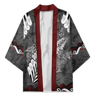 New Zealand Weka Personalised Kimono Aotearoa Hen Silver Fern Maori Pattern