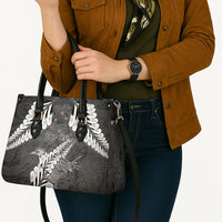 New Zealand Weka Personalised Leather Bag Aotearoa Hen Silver Fern Maori Pattern