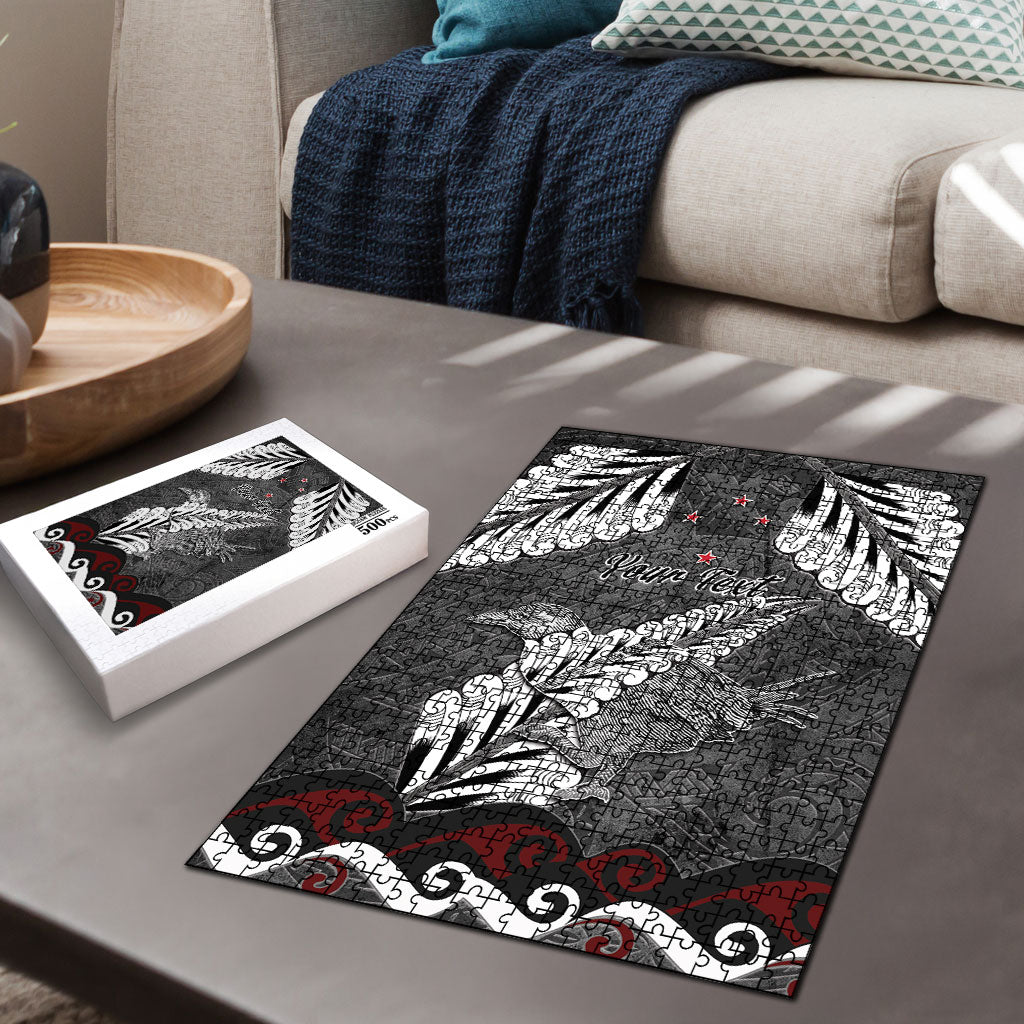 New Zealand Weka Personalised Puzzle Aotearoa Hen Silver Fern Maori Pattern LT22 - Polynesian Pride