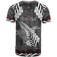 New Zealand Weka Personalised T Shirt Aotearoa Hen Silver Fern Maori Pattern
