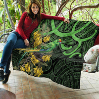 New Zealand Parakeet Bird Quilt Maori Kakariki Kowhai Maori Pattern