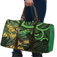 New Zealand Parakeet Bird Travel Bag Maori Kakariki Kowhai Maori Pattern