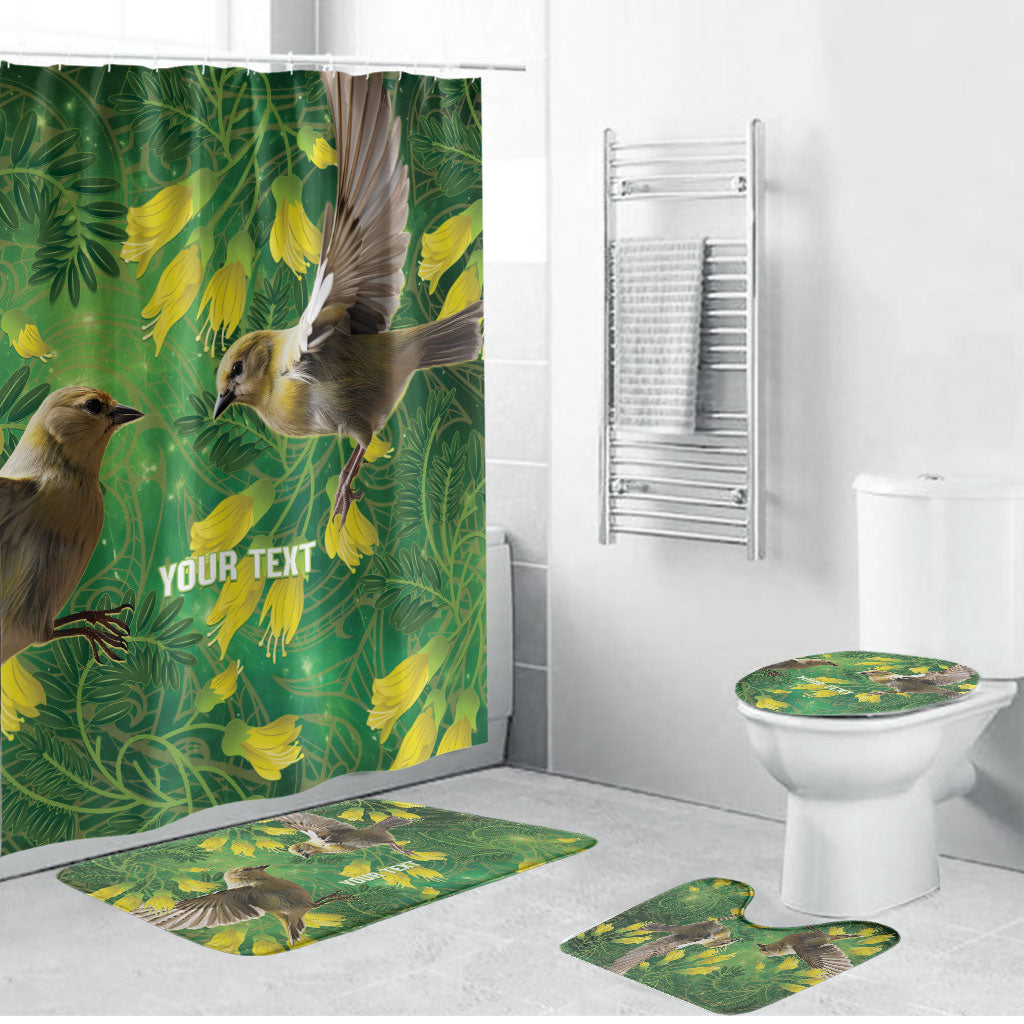 Bellbird New Zealand Personalised Bathroom Set Kowhai Flower Maori Pattern