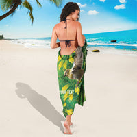 Bellbird New Zealand Personalised Sarong Kowhai Flower Maori Pattern