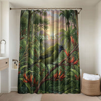 Bellbird New Zealand Personalised Bathroom Set Korimako Harakeke Flower Native Forest