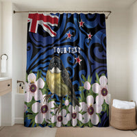 Tomtit New Zealand Personalised Bathroom Set Miromiro Manuka Flower Maori Pattern