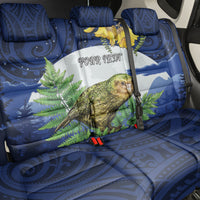Kakapo New Zealand Personalised Back Car Seat Cover Kowhai Flower Silver Fern Maori Pattern