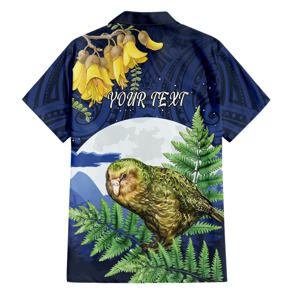 Kakapo New Zealand Personalised Family Matching Long Sleeve Bodycon Dress and Hawaiian Shirt Kowhai Flower Silver Fern Maori Pattern LT22 - Polynesian Pride