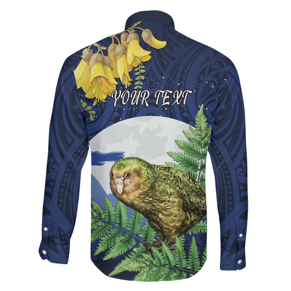 Kakapo New Zealand Personalised Family Matching Off Shoulder Short Dress and Hawaiian Shirt Kowhai Flower Silver Fern Maori Pattern LT22 - Polynesian Pride